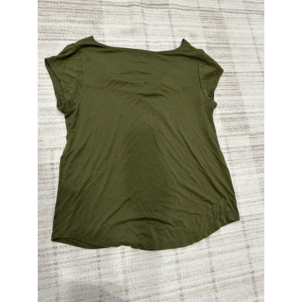 Banana Republic Women's Shirt M -Green Basic Minimal Stretch Casual Classic Cowl - Picture 5 of 5